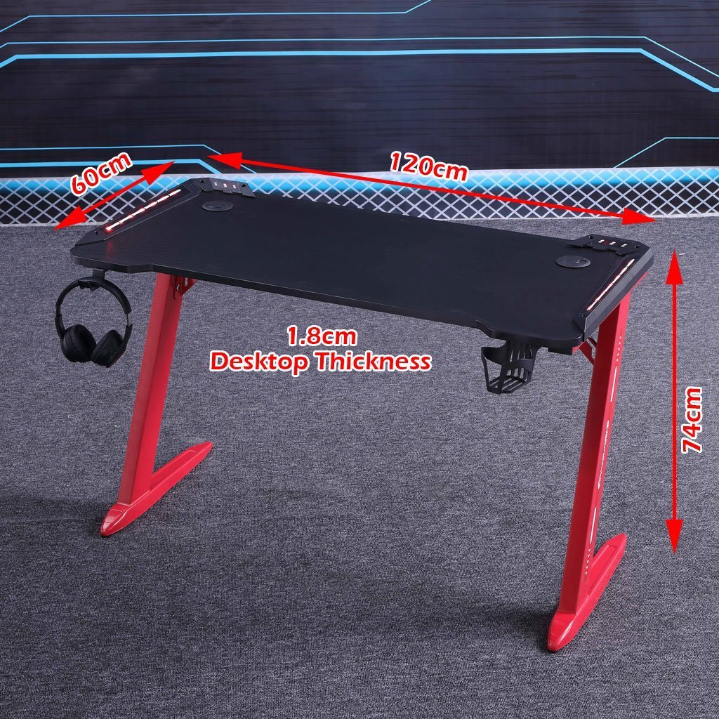 140cm RGB Gaming Desk Desktop PC Computer Desks Desktop Racing Table Office Laptop Home AU — image 6