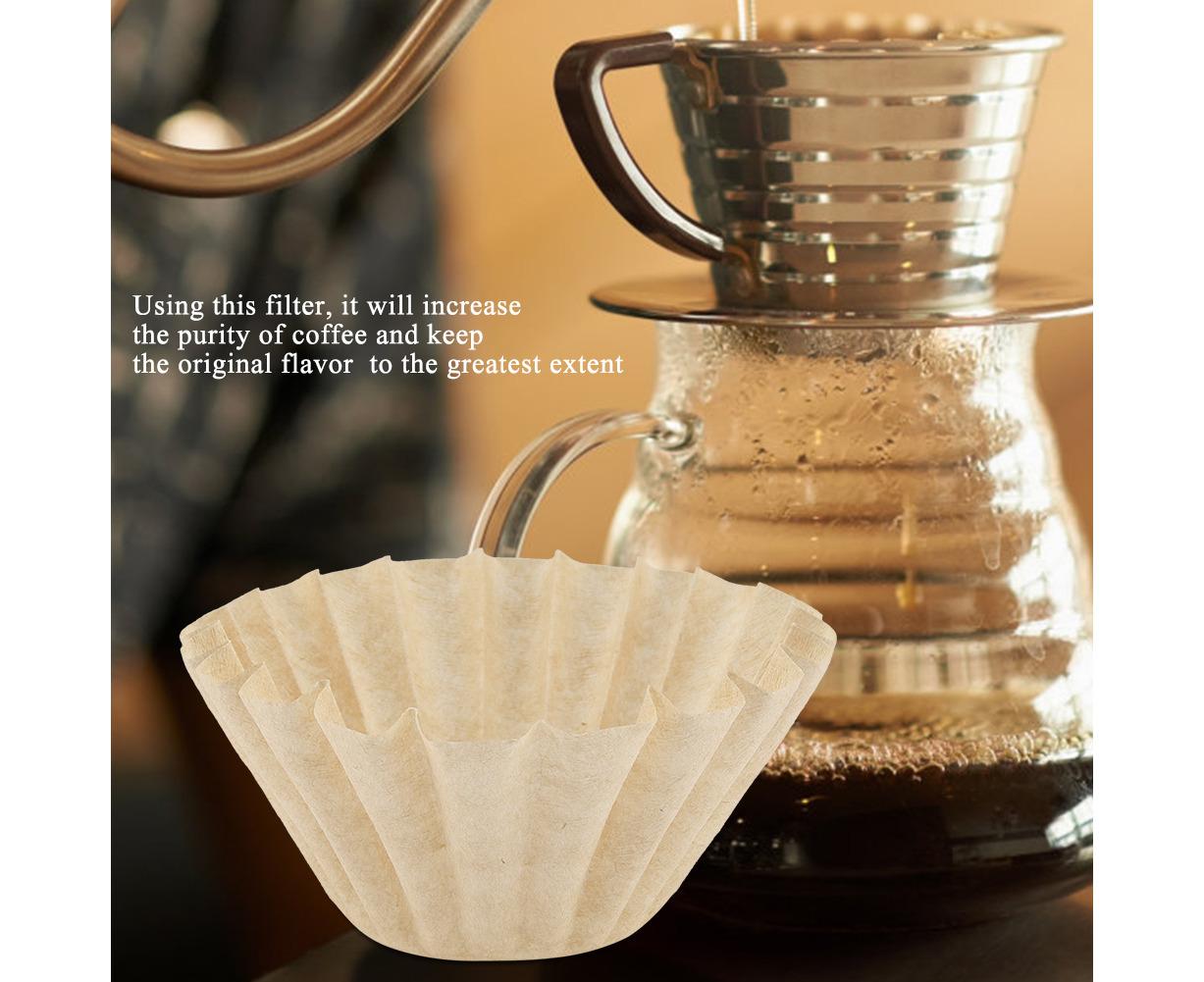 50pcs Disposable Wood Fiber Coffee Filters, Cup Replacement (S) โ image 2