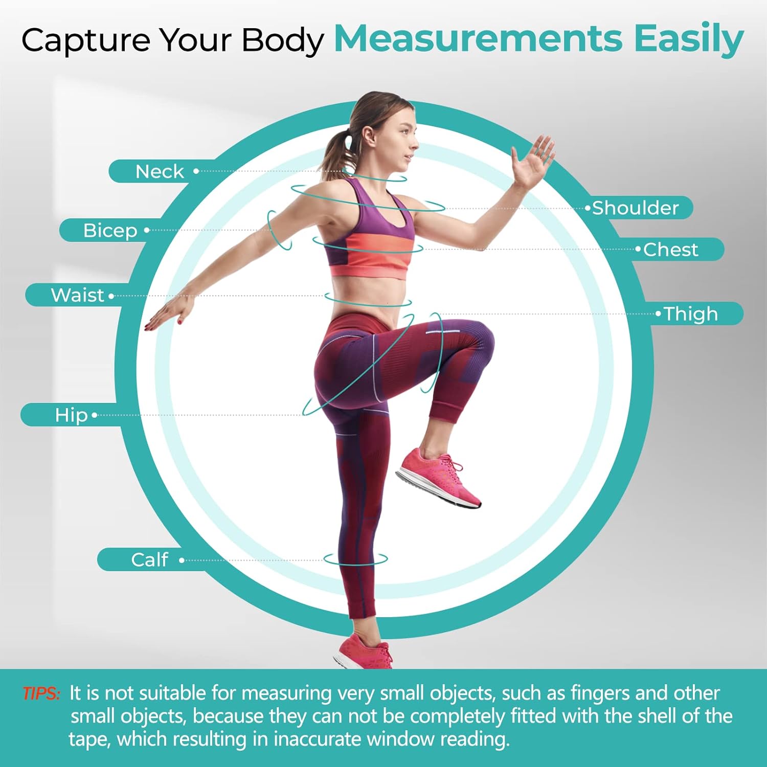 Upgraded Body Tape Measure for Weight Loss, Fitness, Bodybuilding, Mcle Gain. Lock Pin, Retractable Button, Soft Sewing Tape for Tailors, Measures Body Part — image 2
