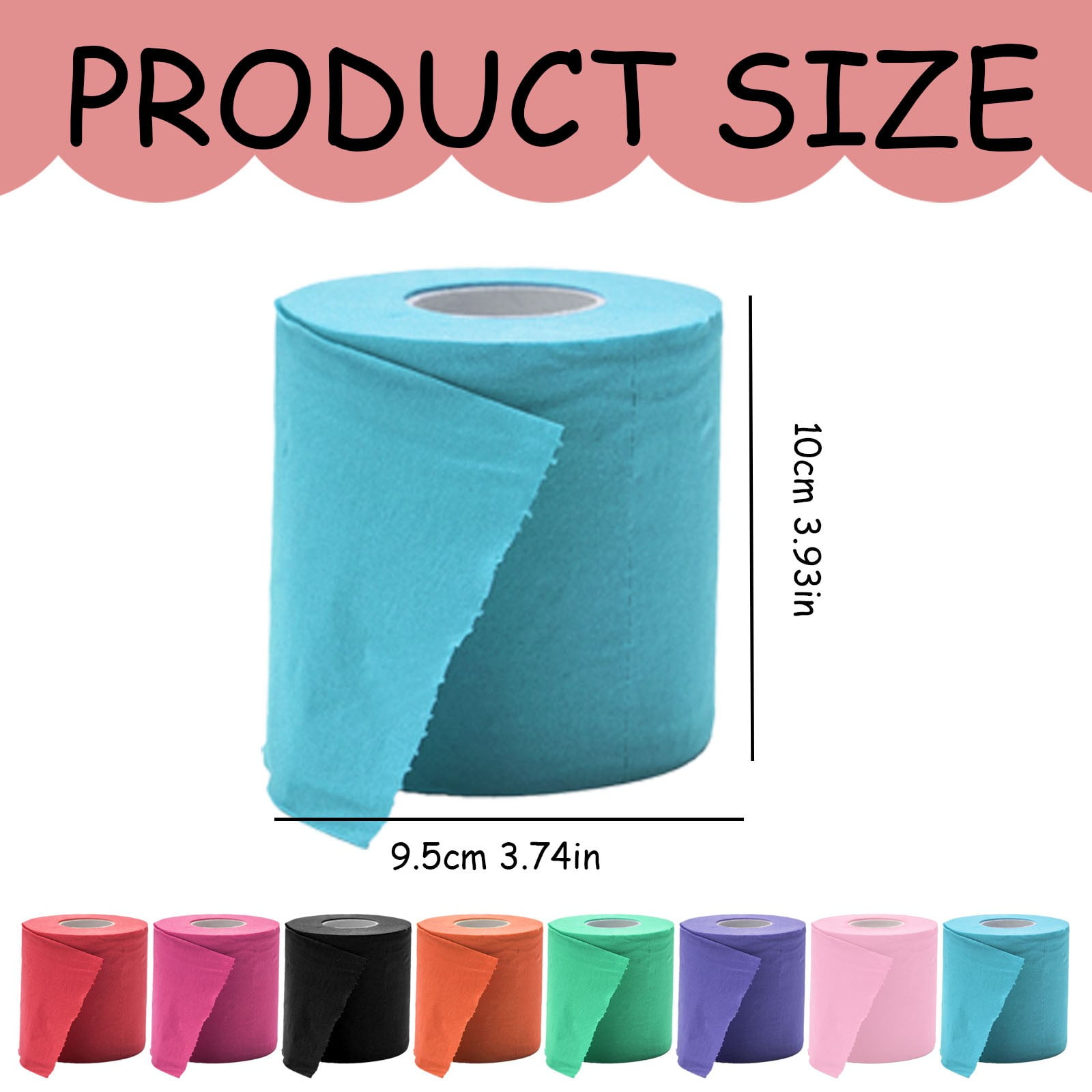 Colored Toilet Paper Multicolor Funny Novelty Toilet Paper Sustainable and Soft for Home Camping Trave, A Roll of Light Pink Colored Paper Light Pink One Size — image 3