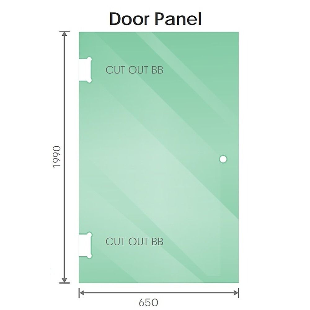 110x120cm Double Door Corner Shower Screen โ Wall Channels with SS Hinges in Gunmetal, Square Knob Handle โ image 6