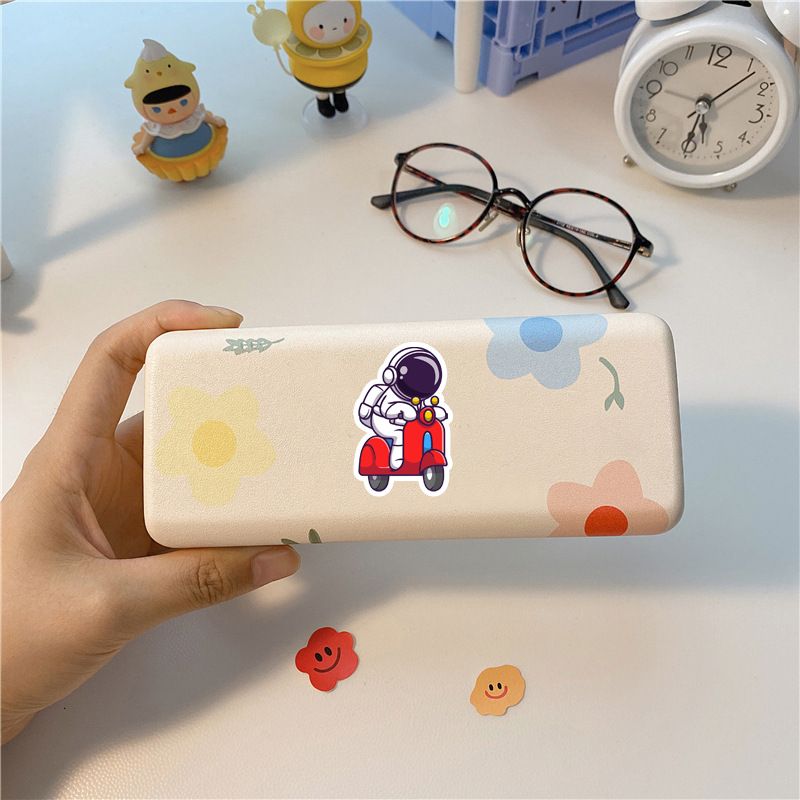 Cartoon astronaut stickers for boys, teenagers, and girls | 83 pieces | Fashionable vinyl waterproof stickers for laptops and tablets — image 2