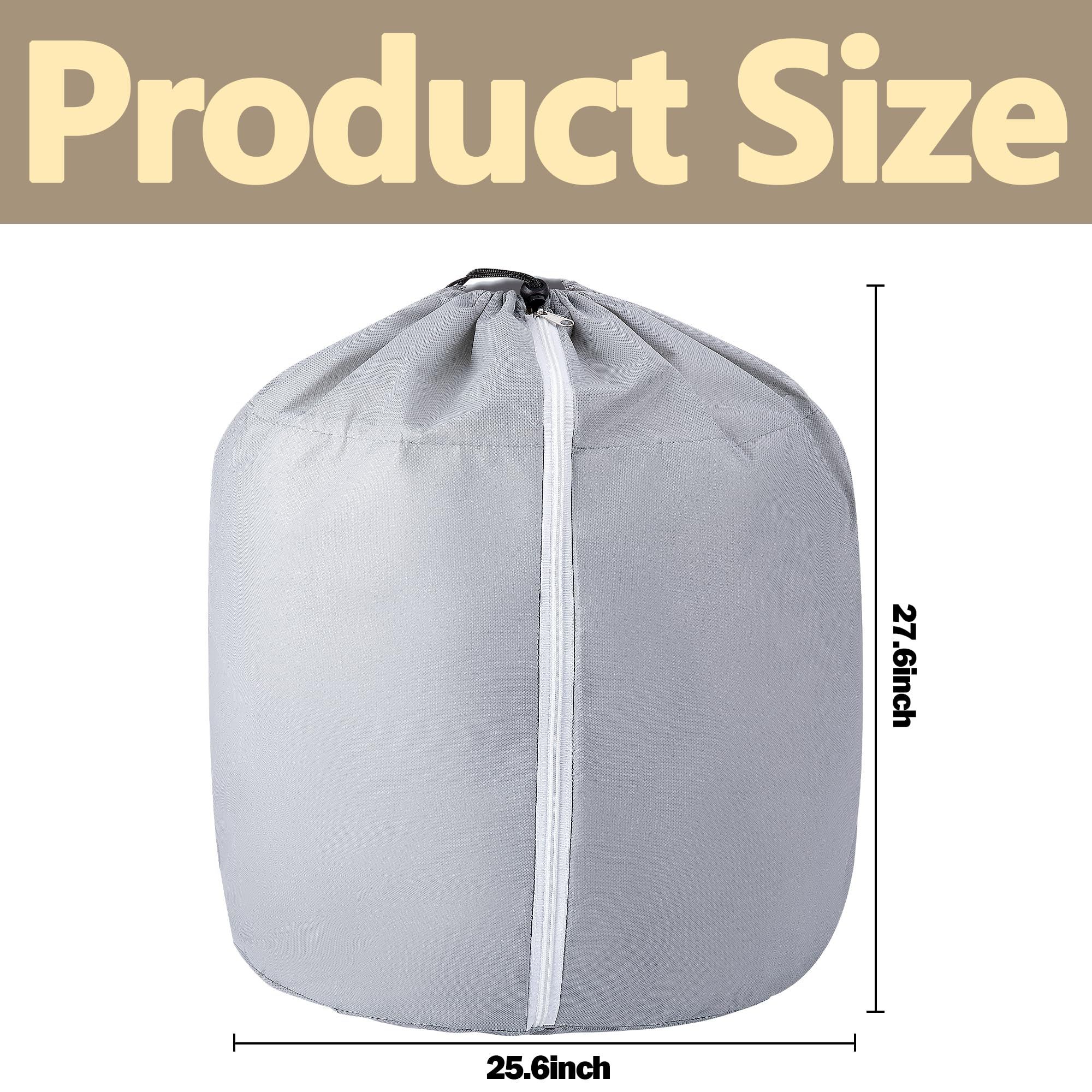 2 Pack Plant Winter Protection Pot - 27.6" x 25.6" Flower Pot Protection Bag - Anti-Frost Winter Pot Plant Cover with Drawstring and Zipper for Winter Outdoor โ image 4