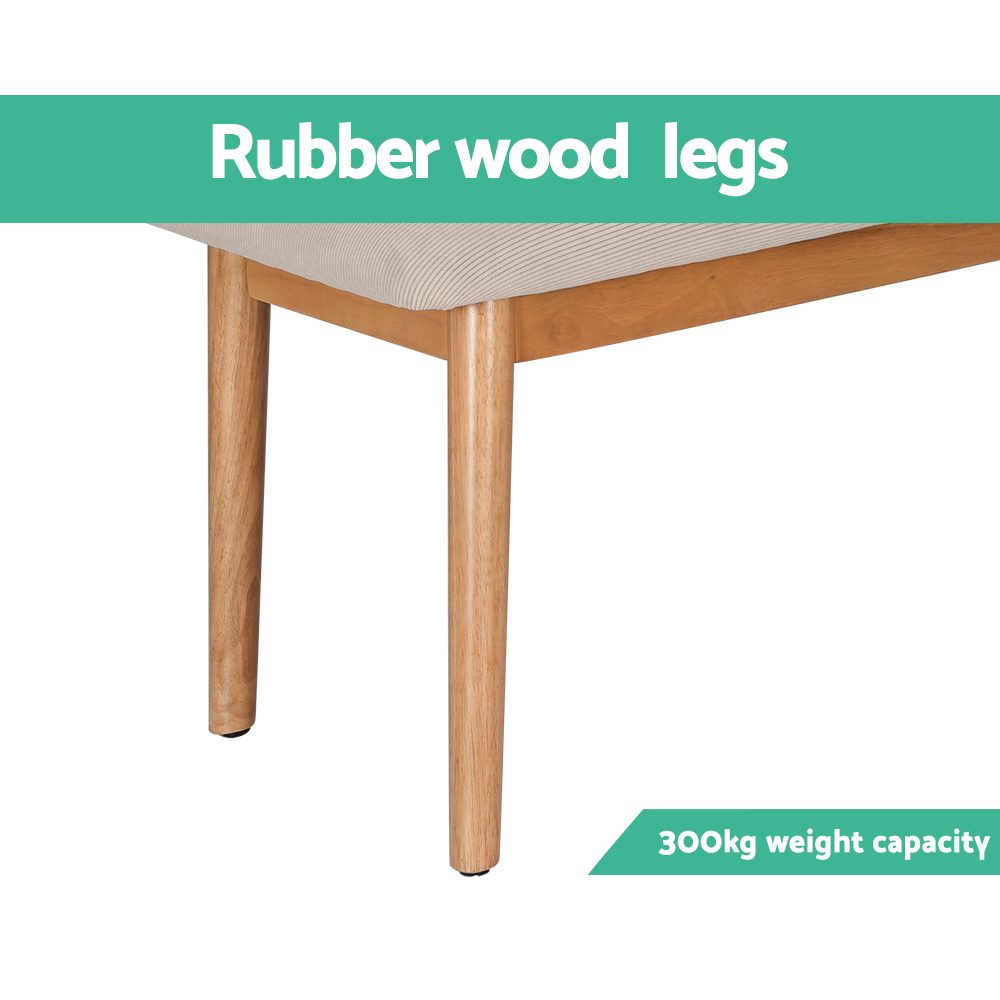 Artiss Dining Bench Upholstery Seat Wooden Chair 106cm — image 4