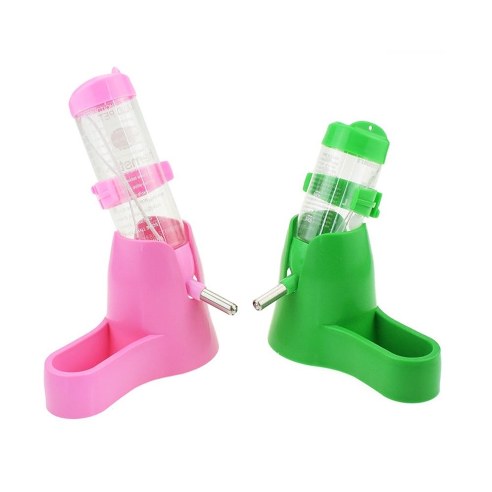 Hamster Water Bottle,Little Pet Automatic Drinking Bottle with Food Container Base Hut Hanging Water-3pcs — image 3