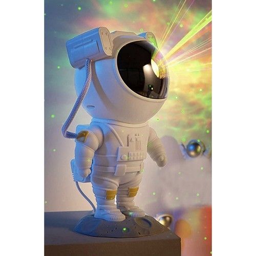 Astronaut Night Light with Remote Control Star Projector Galaxy Light, White — image 4