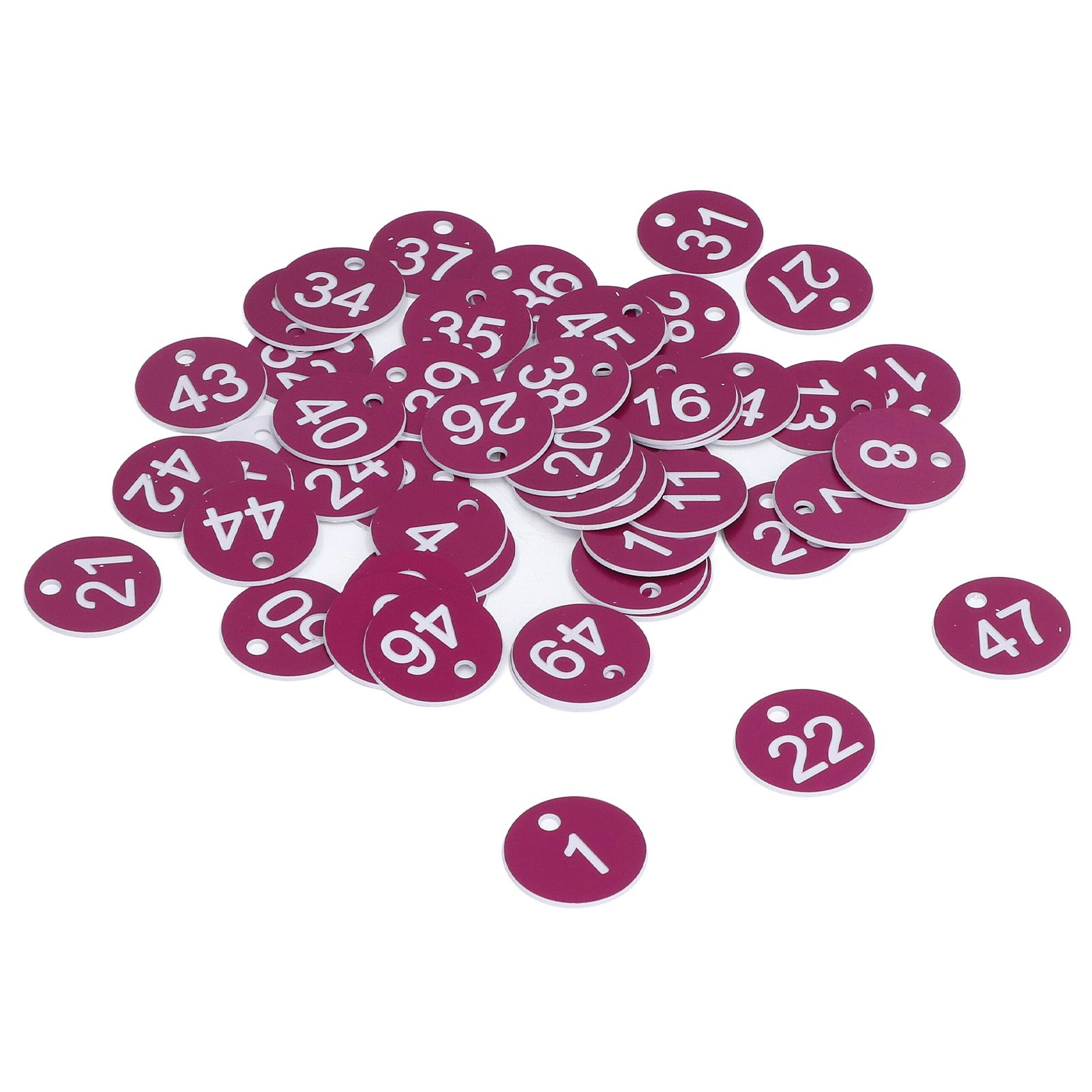 50Pcs Numbered Label Round Simple Beautiful Beehive Tag Breeding Supplies for Beekeeping Animal HusbandryNumbers 1 to 50 Purple — image 6