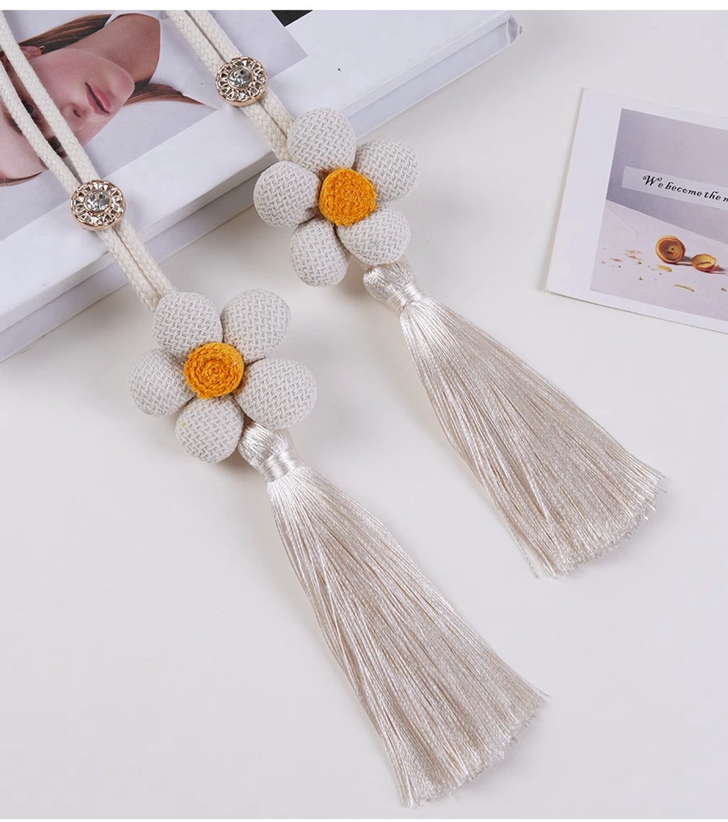 Curtain Holder - Curtain Tie Rope - Curtain Tie Back - Curtain Decoration - Home Decoration - Curtain Accessories - 2 Pieces - White — image 4