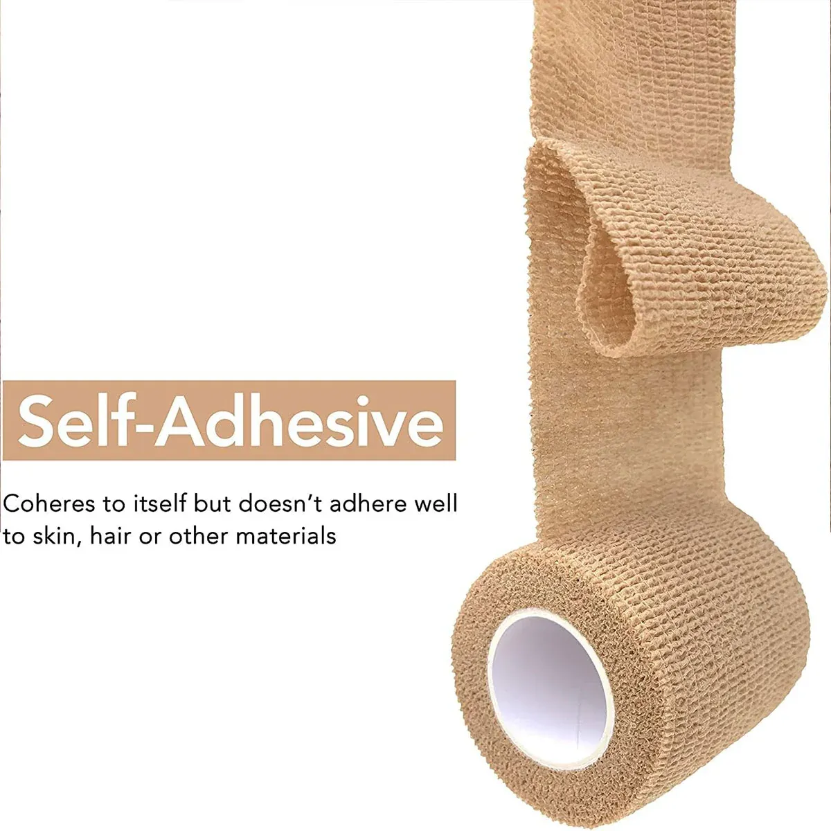 6PCS Self Adhesive Elastic Wrap Non Woven Cohesive Tape for Sports and Daily Use - 5cm — image 6