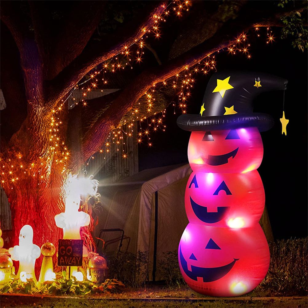 Halloween Pumpkin Tumbler 55.1in PVC Cute Inflatable Halloween Pumpkin Decoration for Outdoor or Indoor Party Supplies โ image 5