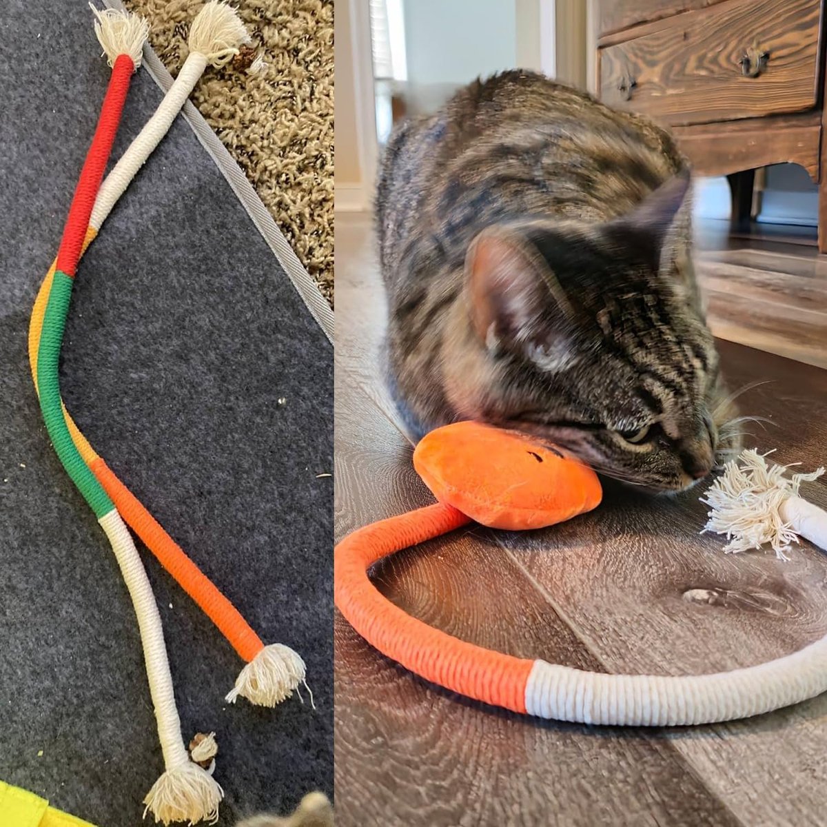 Cat Toys - 4 Pieces Cat Teeth Cleaning Toys - Cat Toy Chew Ropes - Toys For Cats - Indoor/Outdoor Interactive Ropes & Catnip Toys - with Catnip - for — image 2