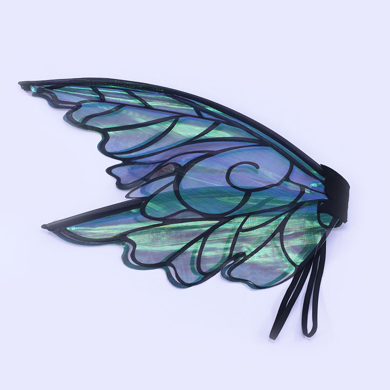 Black Enchanting Iridescent Fairy Wings - Sparkle Butterfly Elf Wings for Costume Parties, Cosplay & Dress-Up Fun โ image 5