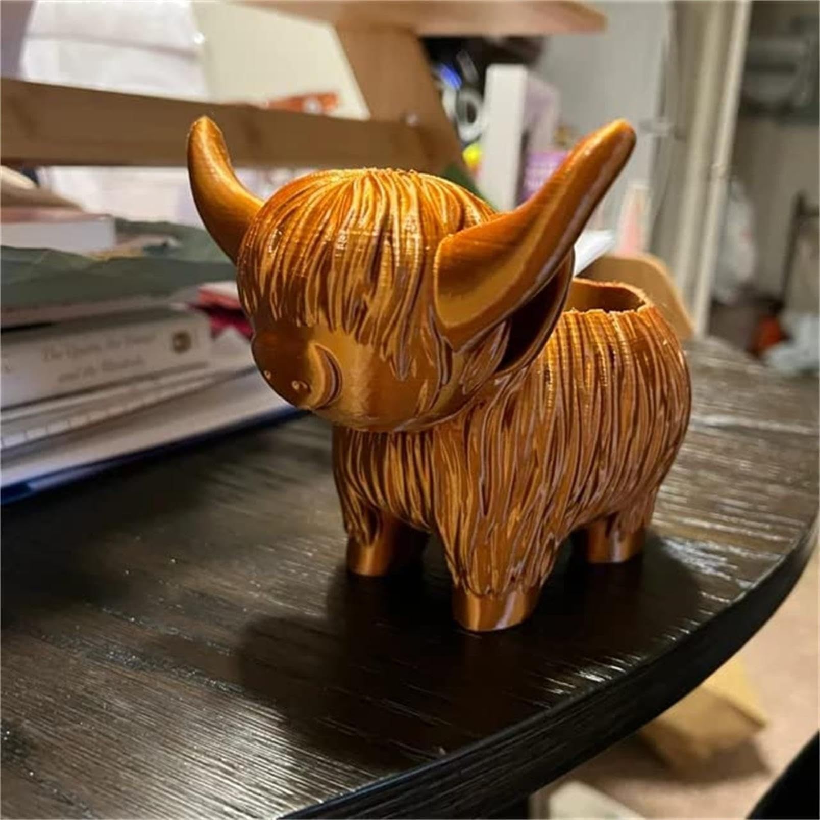 Highland Cow Planter Pots Resin Succulent Planter Cute Highland Cactus/Flower Animal Holder for Indoor Plants Home Decoration — image 2