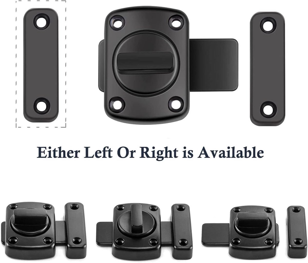2 pieces - Door locks - swing door locks - zinc alloy door locks - bathroom door lock - security lock - door bolt - for home security, bathroom, bedroom โ image 4