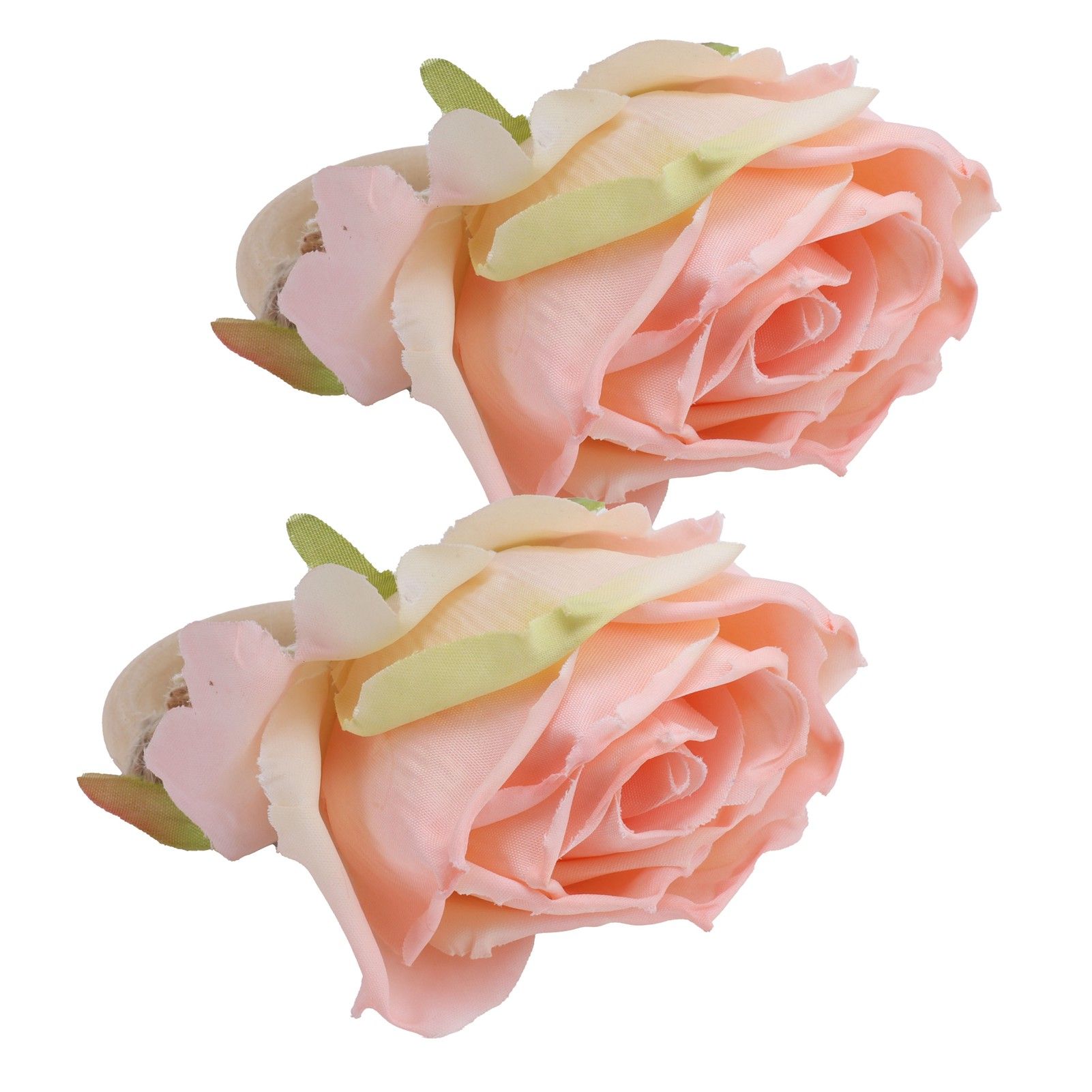 2Pcs Novelty Wooden Napkin Buckle Artificial Floral Napkin Ring for Festival Table DecorationPink โ image 3
