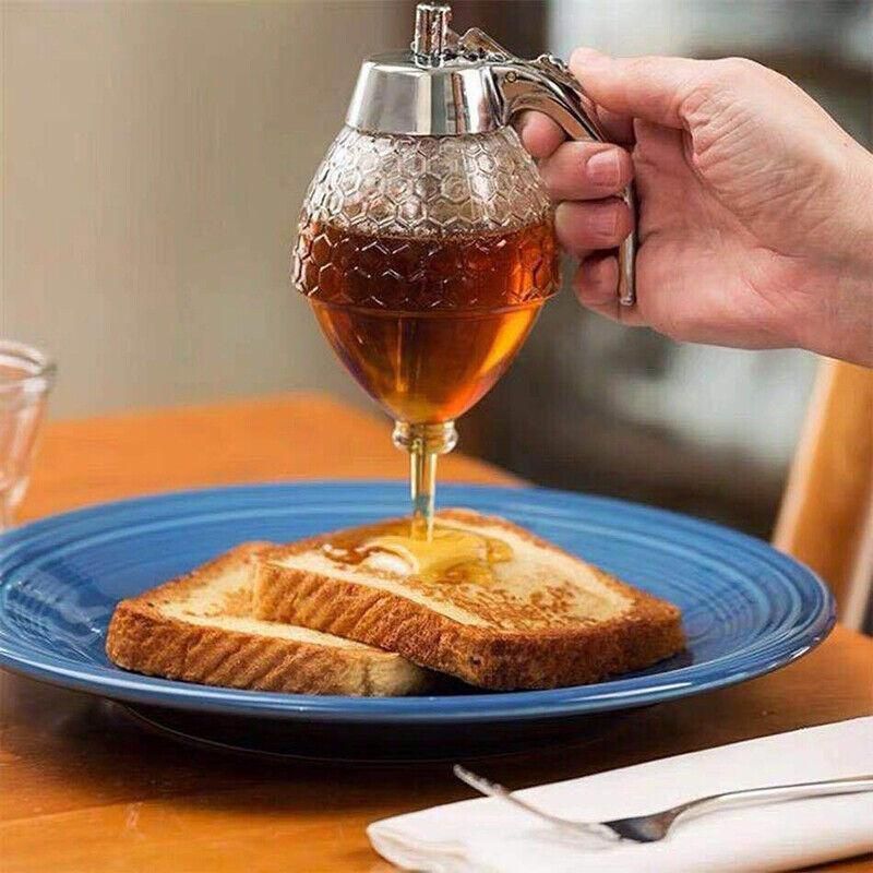 Honey Syrup Dispenser with Stand Bottom Flow Trigger Jar for Kitchen Use — image 4