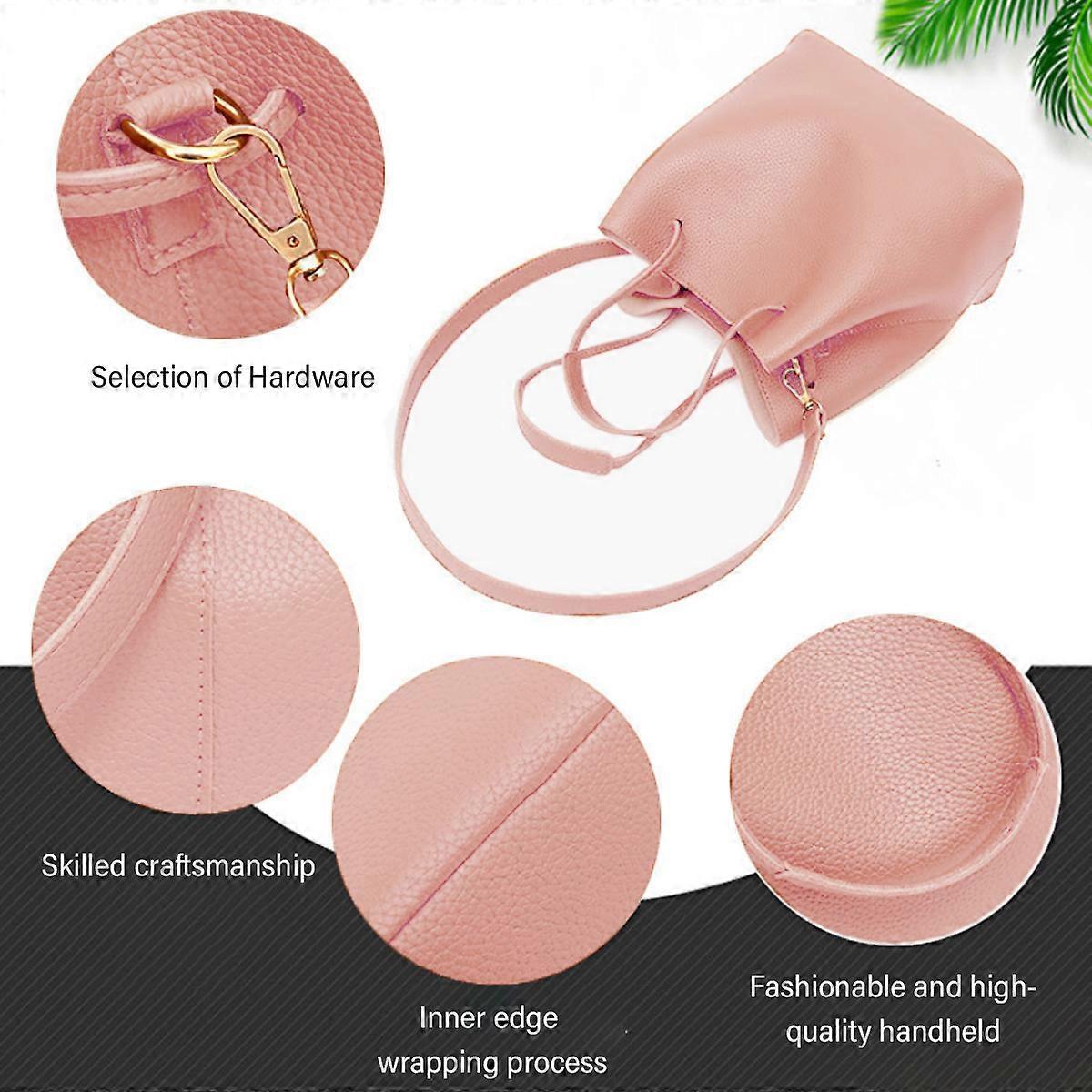 Fashion PU Leather Tote Bag Set for Women Handbag + Shoulder Bag — image 4