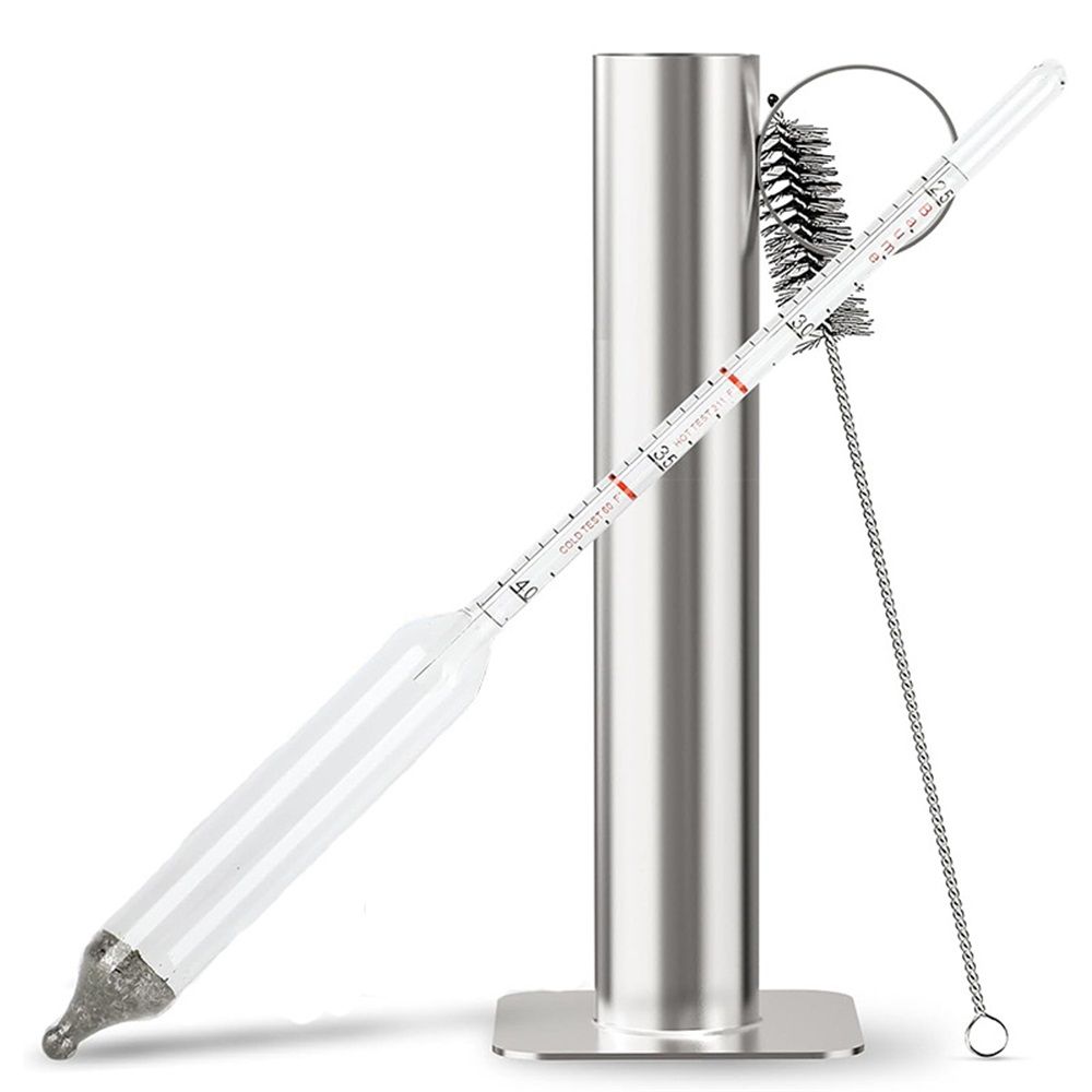 Maple Syrup Hydrometer Test Cup Kit - Maple Syrup Density Kit, Baume and Brix Scale, Stainless Steel Maple Syrup Kit with Cleaning Brush - Calibrated to Create — image 2