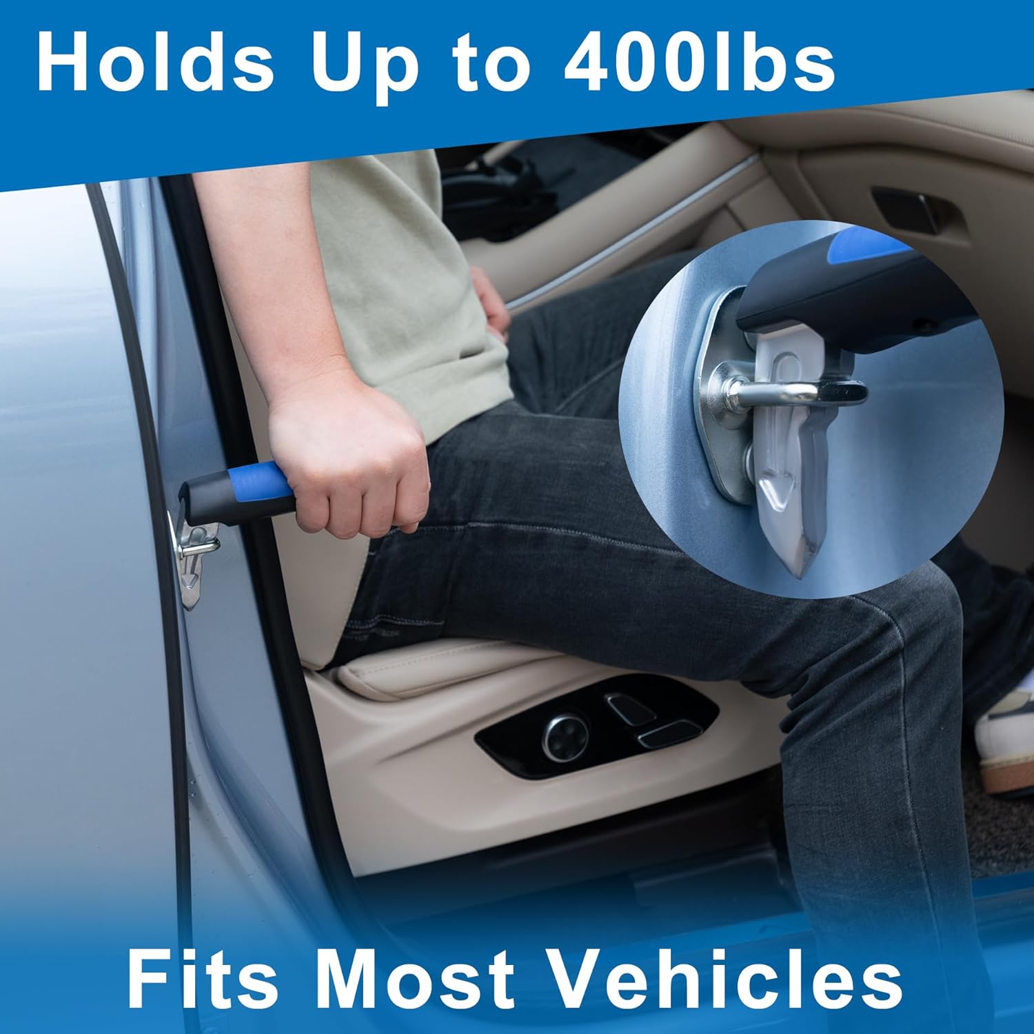 Car Door Handle for Elderly, Car Handle Assist Support for Handicapped, Portable Auto Cane for Seniors, Multifunctional Vehicle Door Latch Handles, Car Gadgets — image 4
