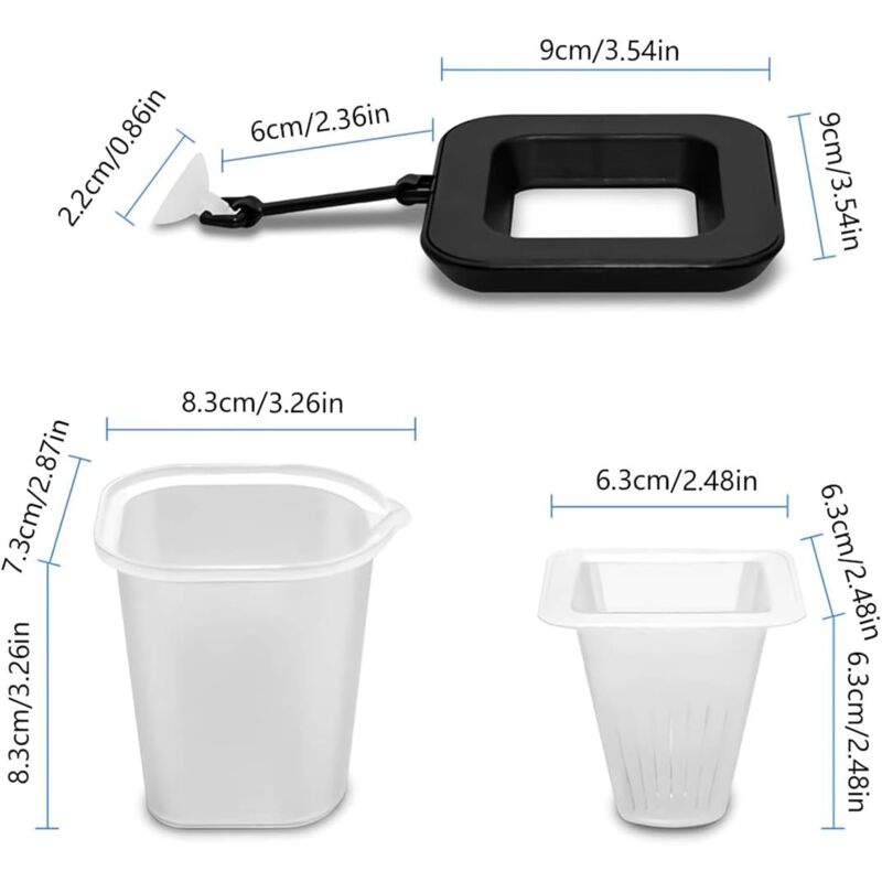 3 In 1 Aquarium Floating Ring Cone Food Dispenser Aquarium Fish Food Dispenser Aquarium Accessory For Goldfish — image 2