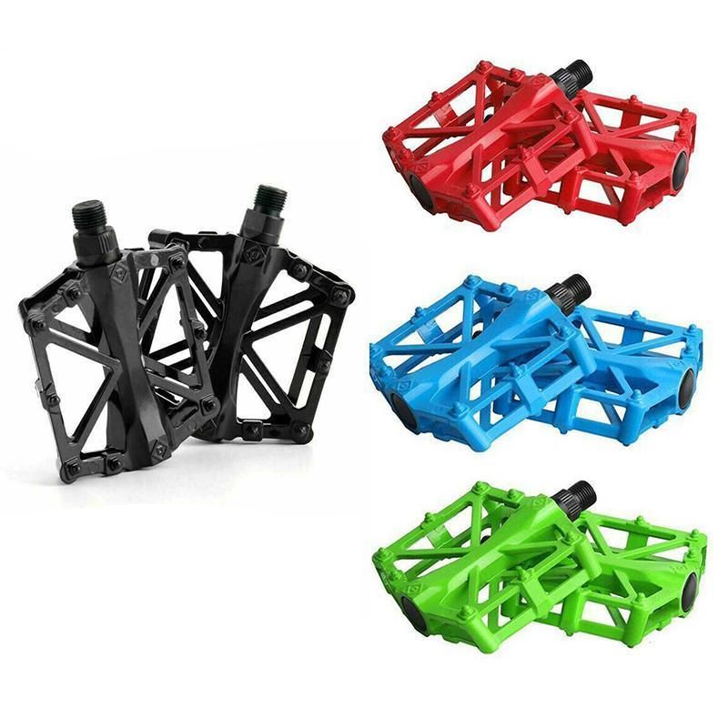 Bike Pedals Alloy Mountain Road MTB Colored Bicycle Nonslip Cycling Pedals 9/16" - Black โ image 3