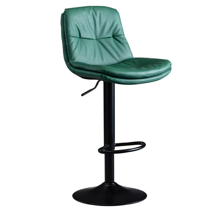 SERENITà Bar Stools Kitchen Bar Stool Leather Barstools Swivel Gas Lift Counter Chairs BS8406 Green — image 2