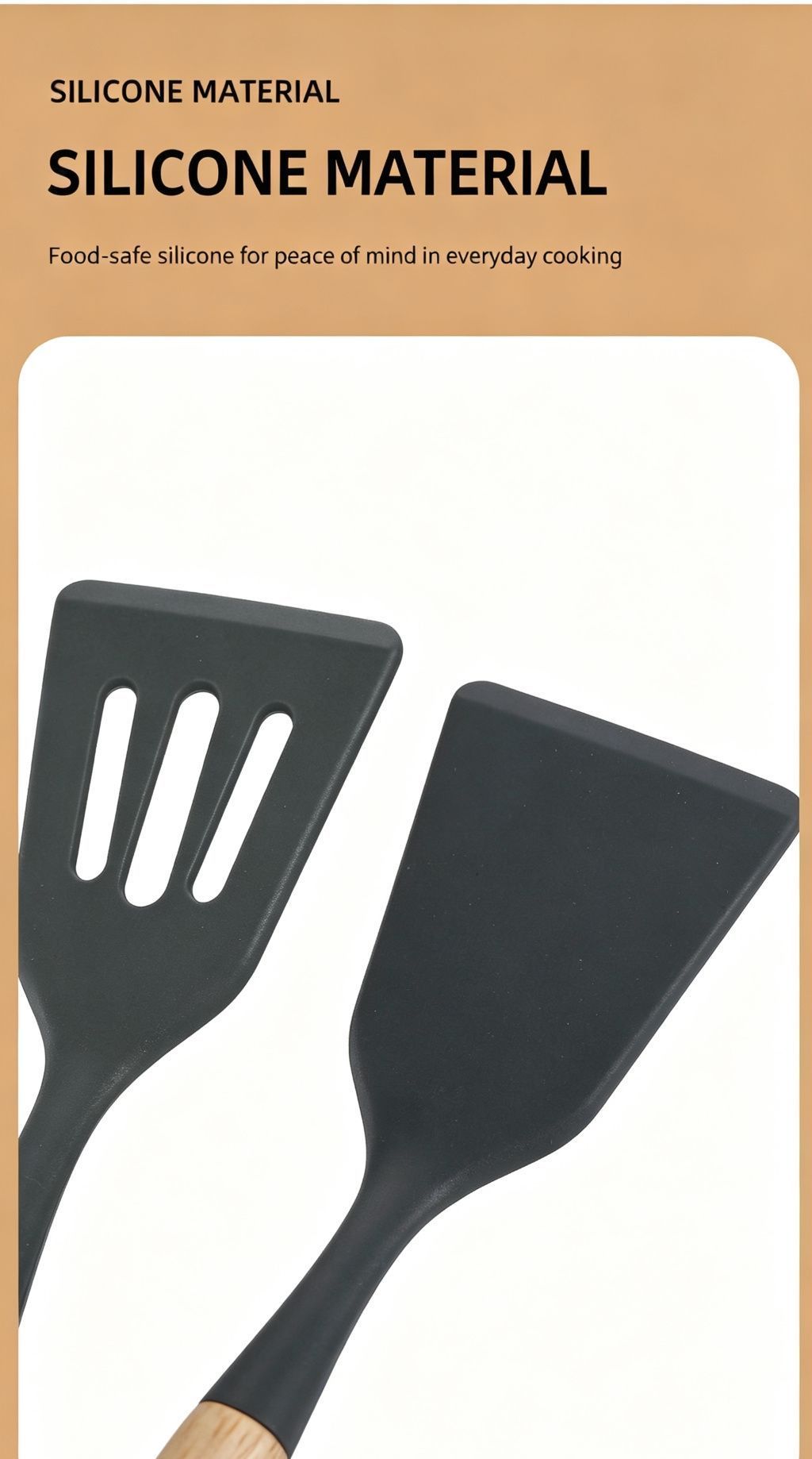 Silicone Kitchen Utensils 12‑Piece Set Dark Green,Complete Spatula & Soup Spoon Cookware Set for Non‑Stick Pots,Daily Home Kitchen Gadget,Christmas Halloween — image 5