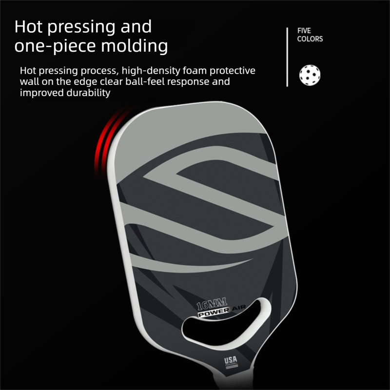 Yellow T700 Carbon Fiber Pickleball Paddle - 16mm Thick - Power Air Aerodynamic Design, PP Honeycomb Core, Ergonomic Grip, USAPA Approved Standard for โ image 5