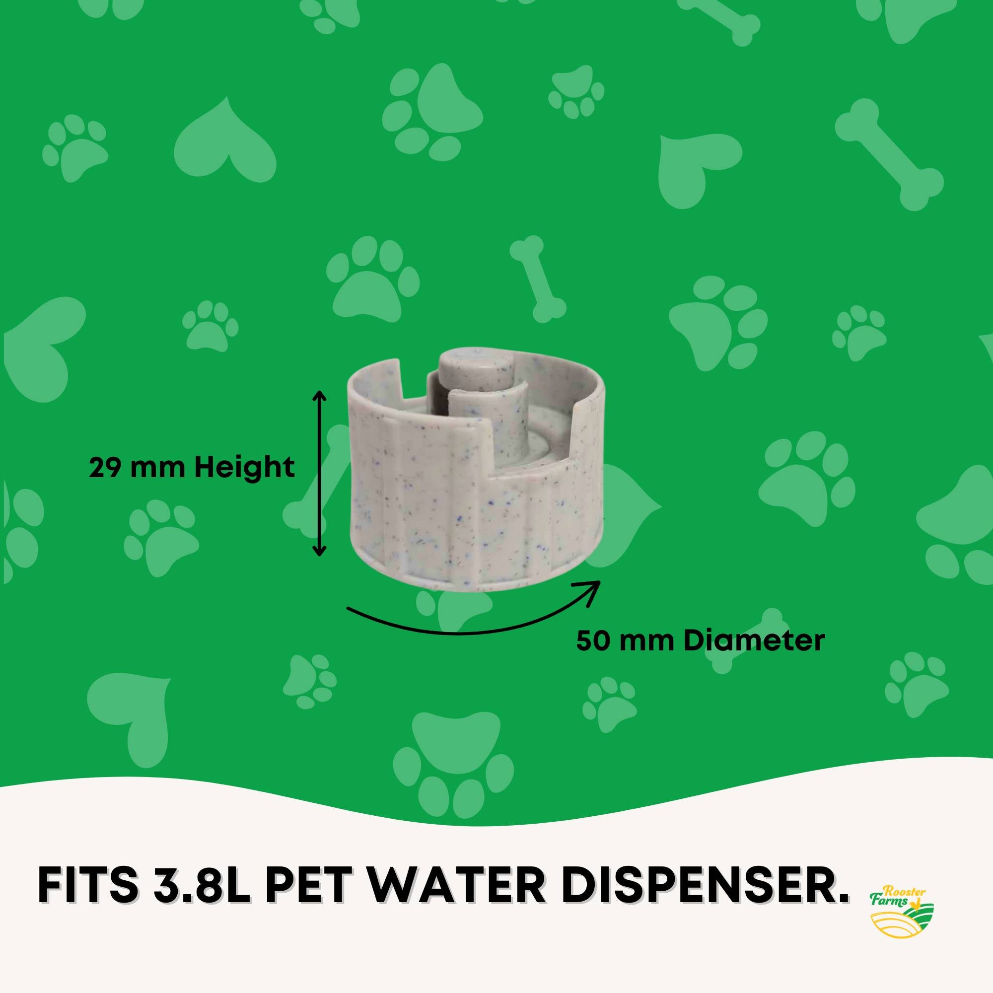 Rooster Farms Replacement Valve Spare Part for 3.8L Pet Water Drinker Dispenser — image 4