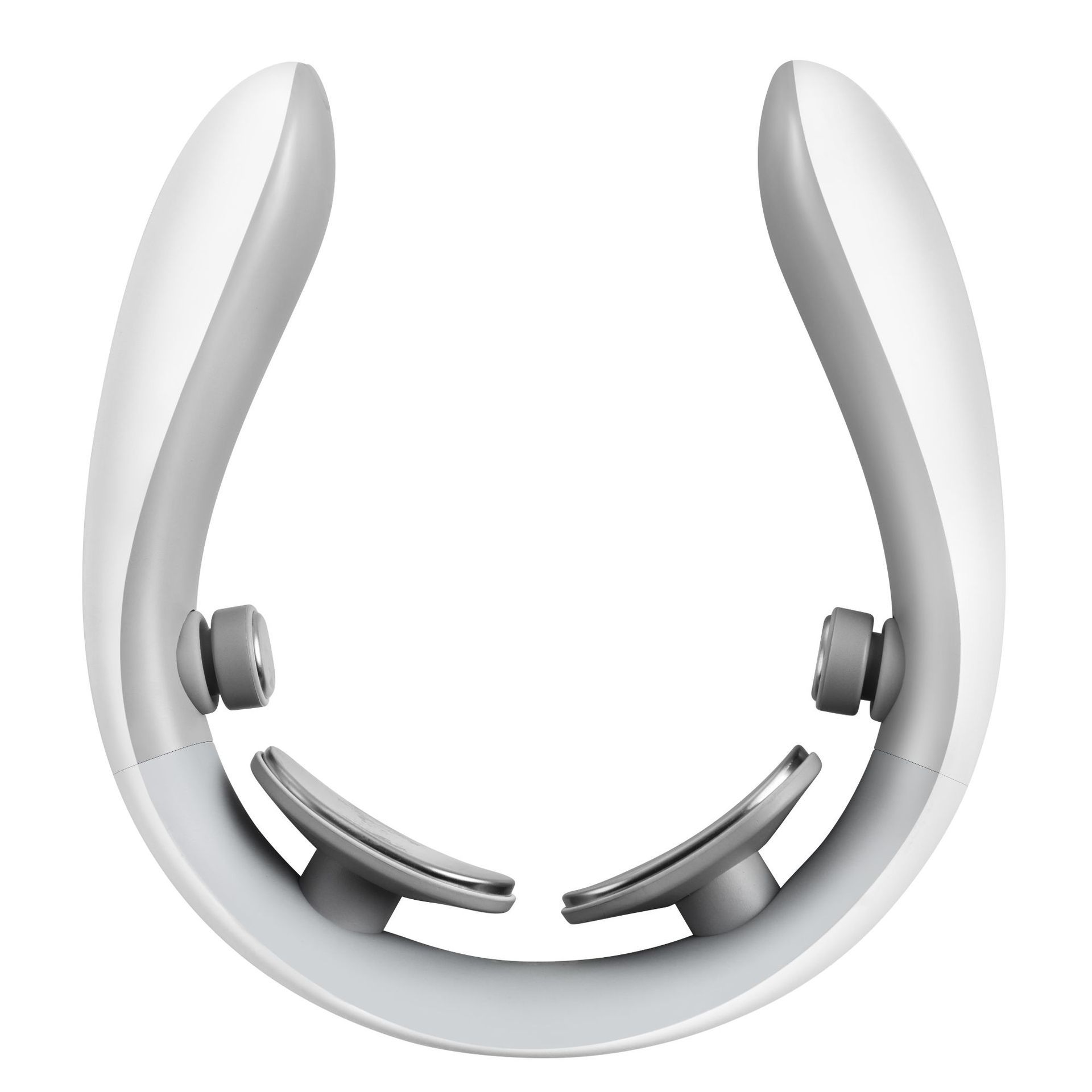 Neck Massager with Heat, Electric Pulse Neck Massager for Pain Relief, Wireless Intelligent Massager for Women（white,15.3*13.9*3.45cm)