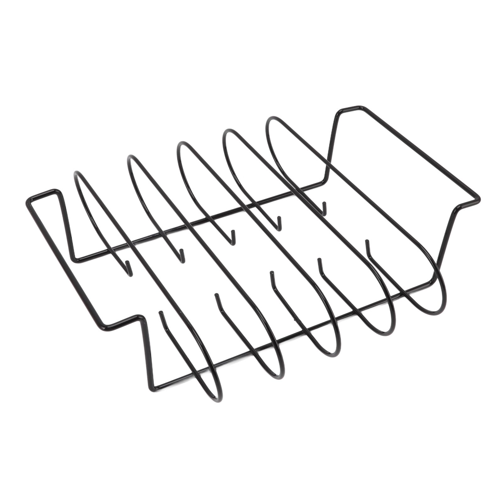 Rib Rack Iron Roasting Stand for Smoking and Grilling Holds Up to 4 Ribs for Outdoor BBQ Accessories — image 5