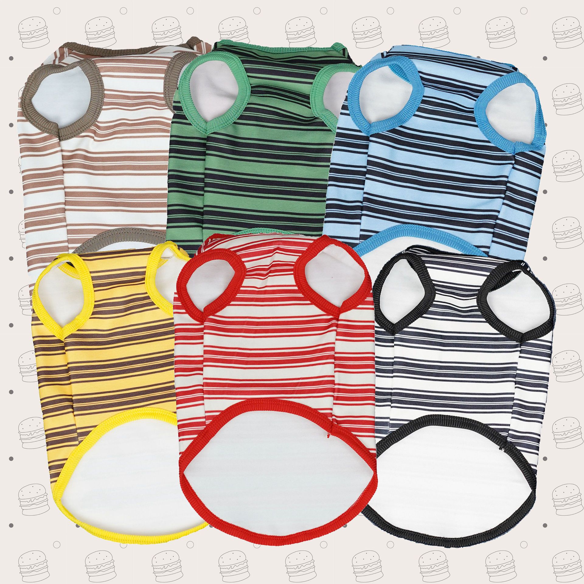 Dog Vest Warm Striped German Velvet Pet Clothes Blue stripes [derong can be worn as a base or outer wear] Xs [recommended 0.5-1.4kg ] — image 2