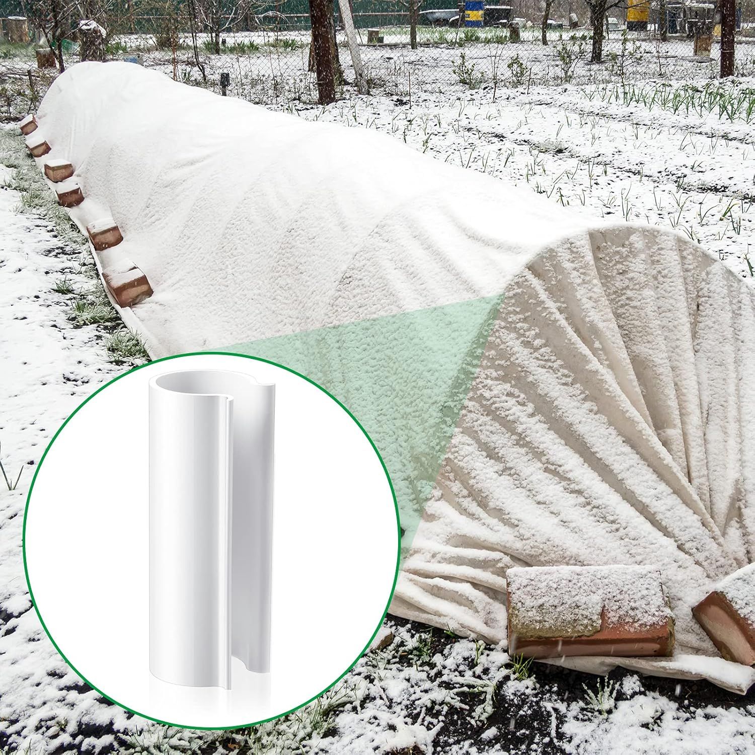 32 Pcs PVC Pipe Clips Pool Cover Clamps or Above Ground Pool Greenhouses, Row Covers, Garden, Shelters, Bird Protection, 2.4 Inch Long(or 1/2 Inch PVC โ image 6