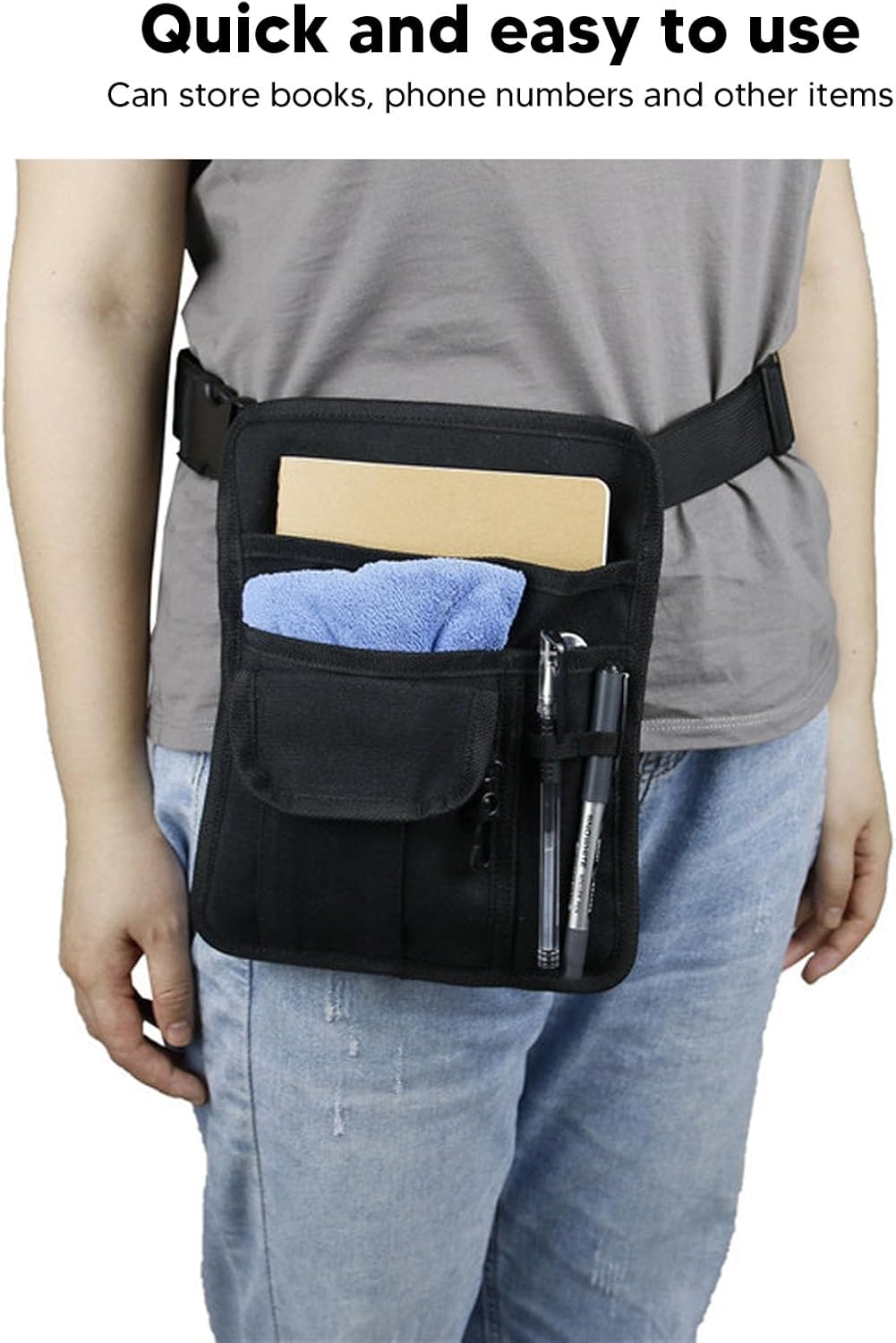 Server Waist Pouch, Gardening Tool Bag Waiter Money Pouch Belt Restaurant for Men and Women — image 5