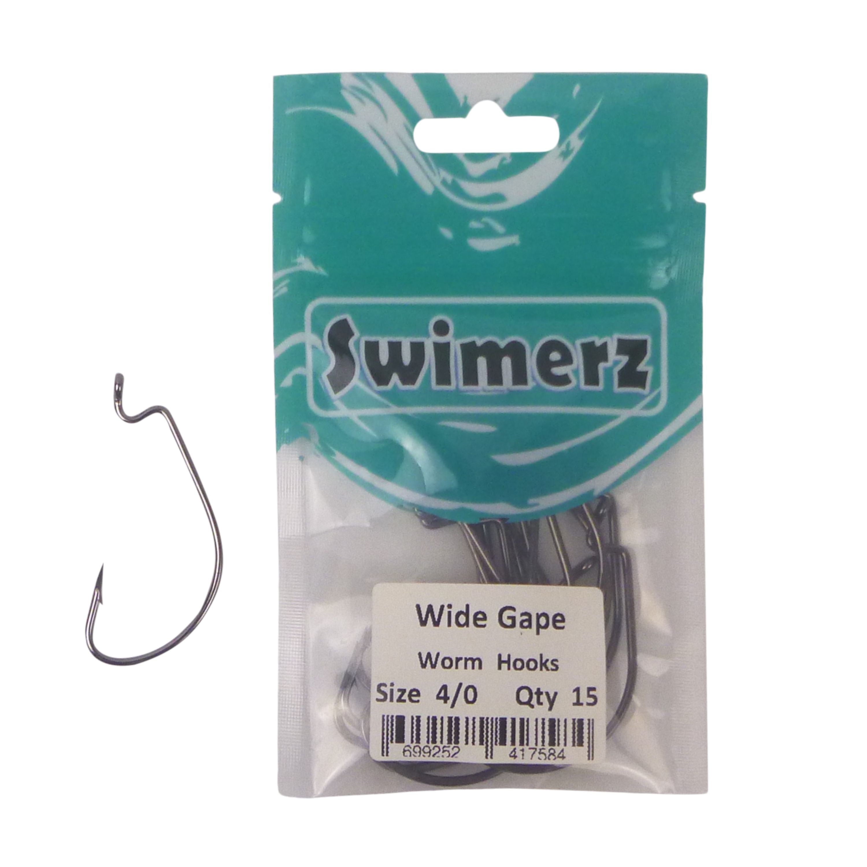 Swimerz 4/0 Wide Gape Worm Hook 15 Pack โ image 2