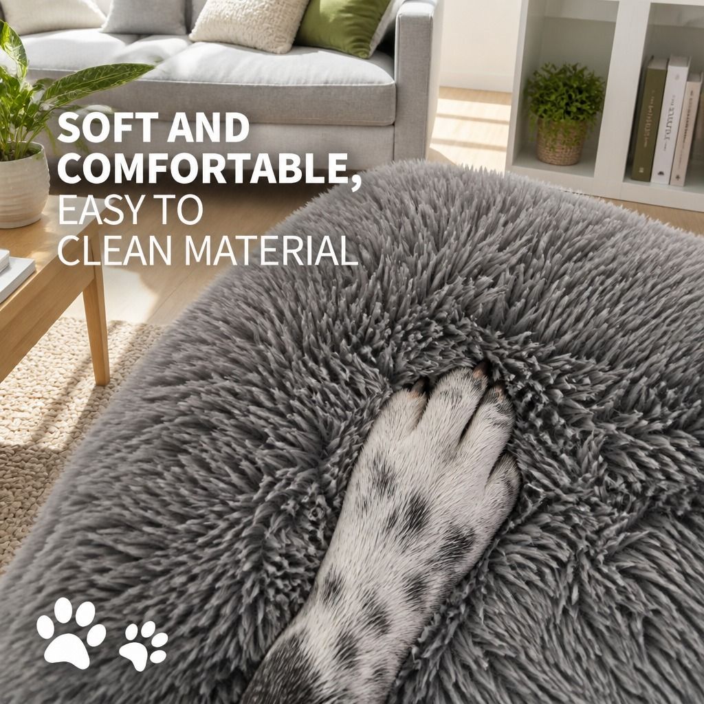 Pet Dog Cat Calming Bed Warm Soft Plush Sleeping Kennel Removable Washable 120cm — image 6