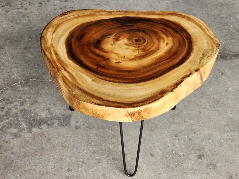 Round Raintree Wood Live Edge Coffee Table โ image 3