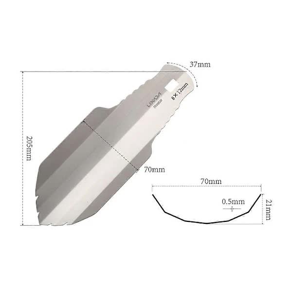 Lixada Titanium Garden Hand Shovel for Outdoor Camping Hiking Backpacking — image 3