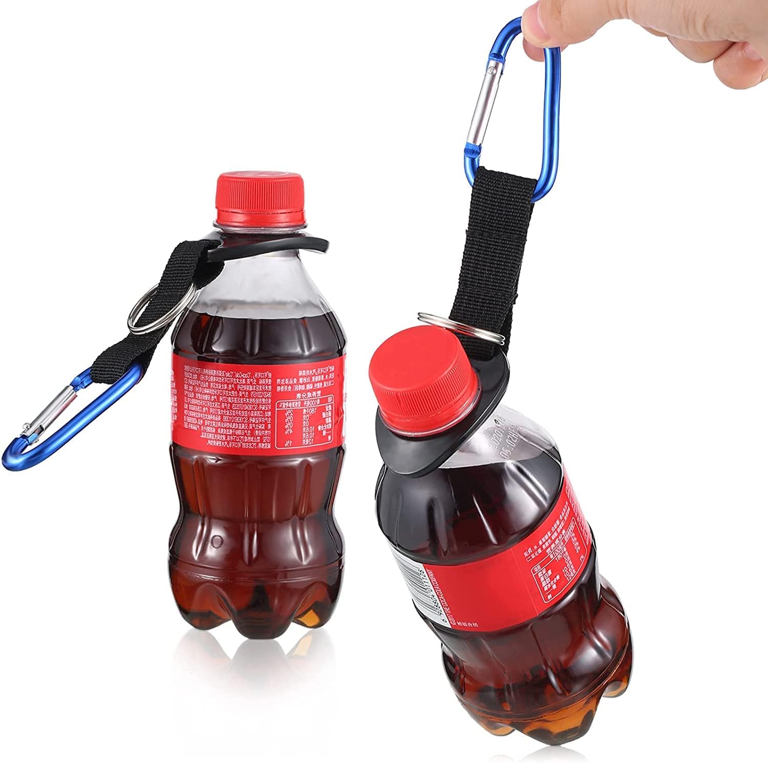 Durable Silicone Water Bottle Holder Hook Carrier with Carabiner Clip & Key Ring, Fits Any 12oz, 17oz and 25oz Water Bottles for Outdoor Activities Camping โ image 4