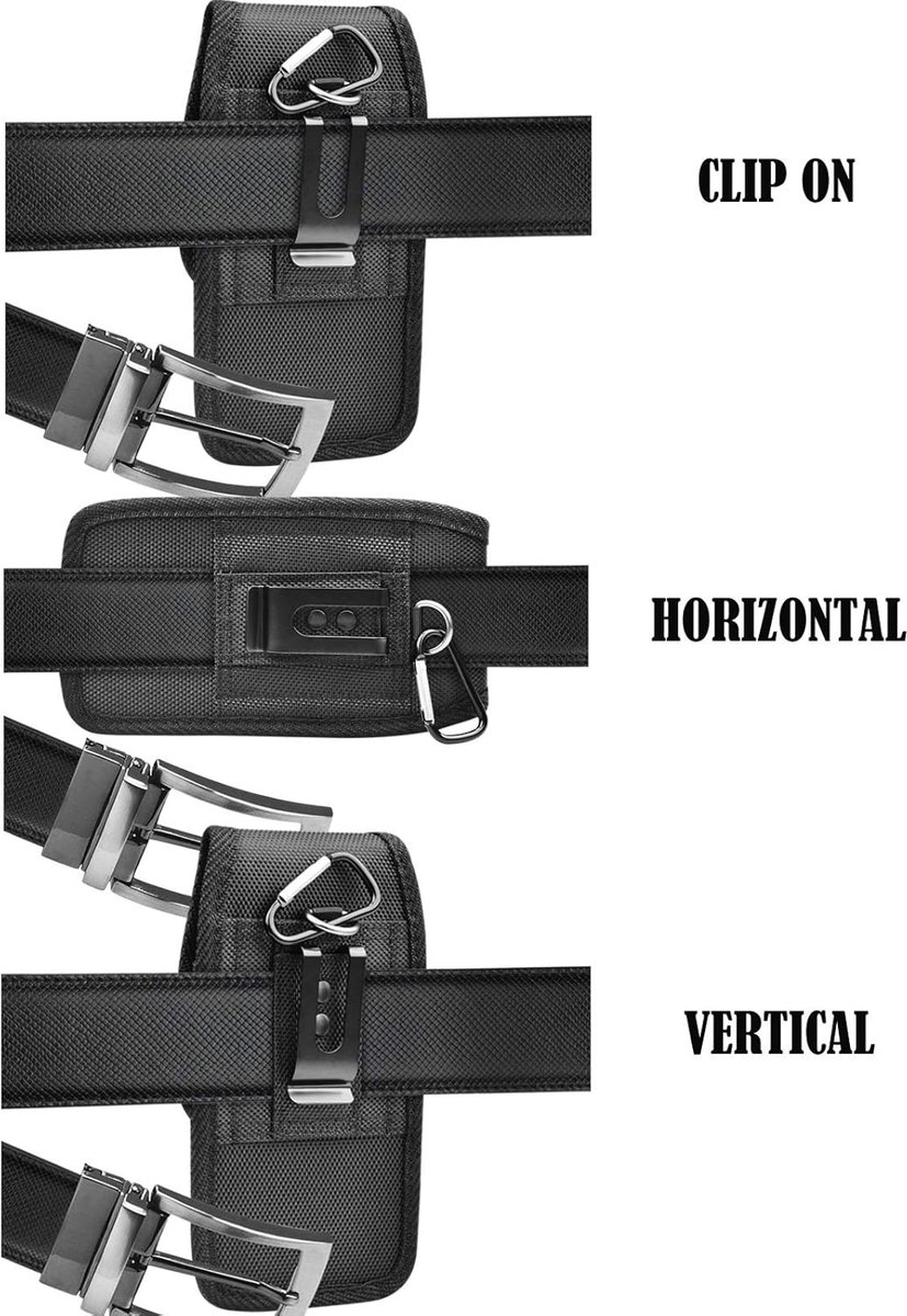 Waist bag - Fanny pack - Outdoor belt bag - Smartphone bag - Standing belt bag - Oxford cloth - black - 17.5*10*2.5cm - belt bag - Gift - Phone bag Men โ image 3