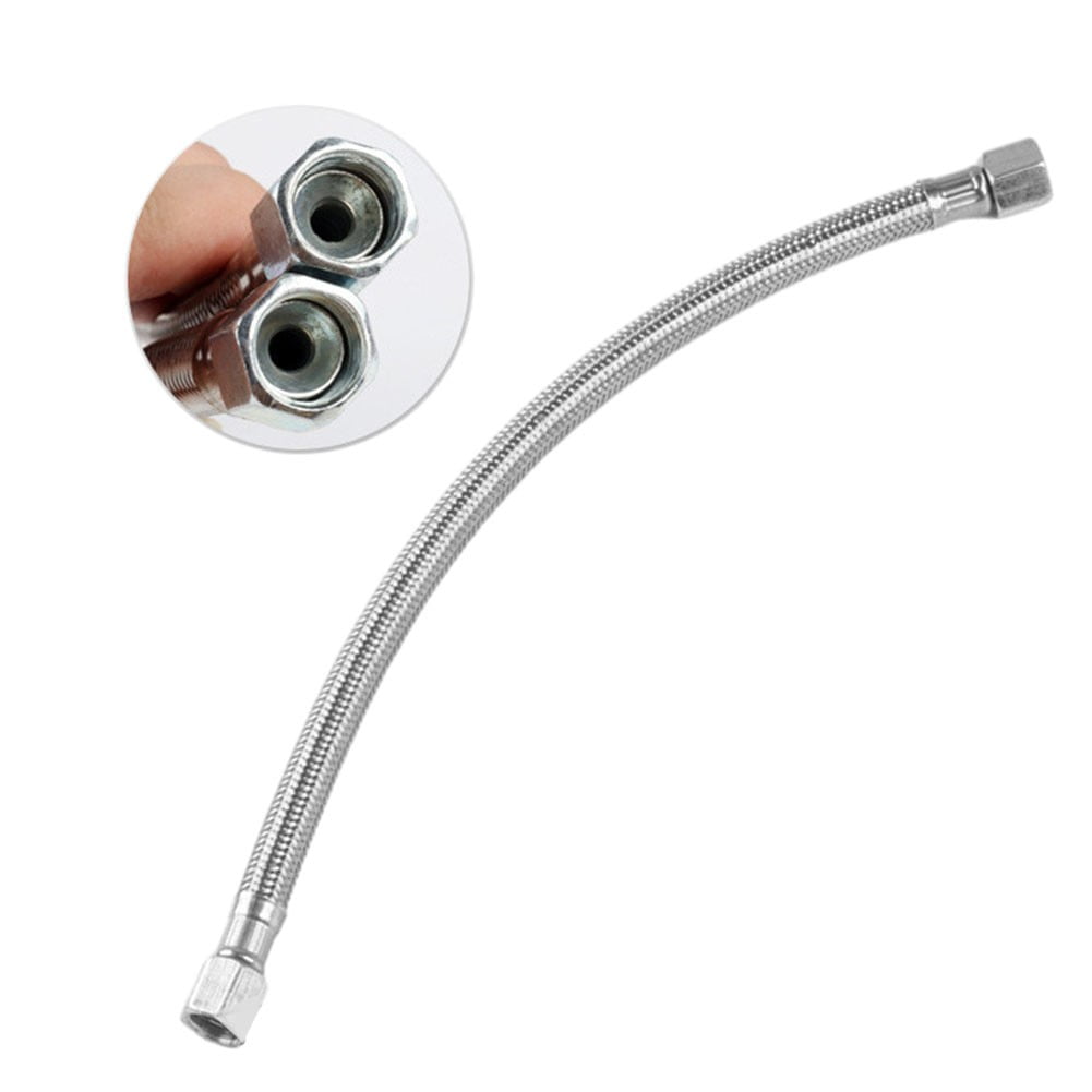 1Pc Air Compressor Tube Stainless Steel 350Mm Air Compressor Flexible Hose Air Pump Check Valve Connecting Pipe Smile Home — image 3
