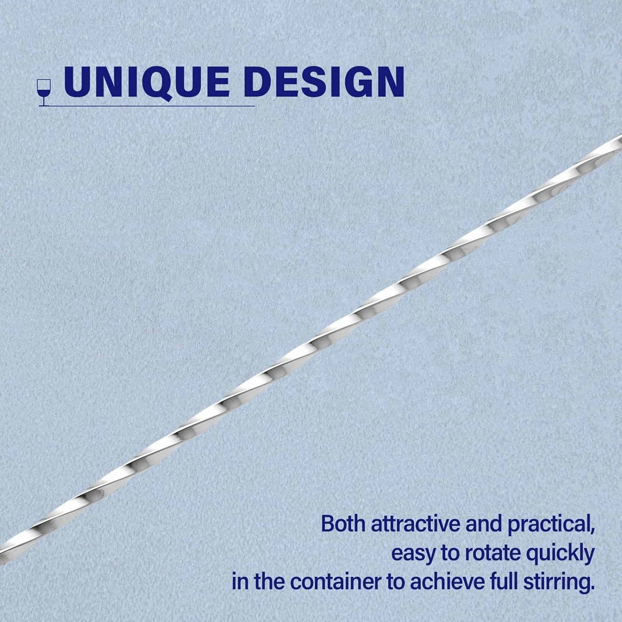 Bar Spoon Cocktail Mixing Stirrers for Drink, Stainless Steel 12 Inches Long Handle, Silver 4 Pieces ā image 4