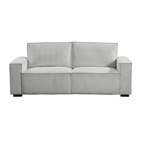 Reno 3 Seater Sofa Grey Colour Fabric Upholstery Wooden Structure Knock Down Feature In Back & Arms — image 2