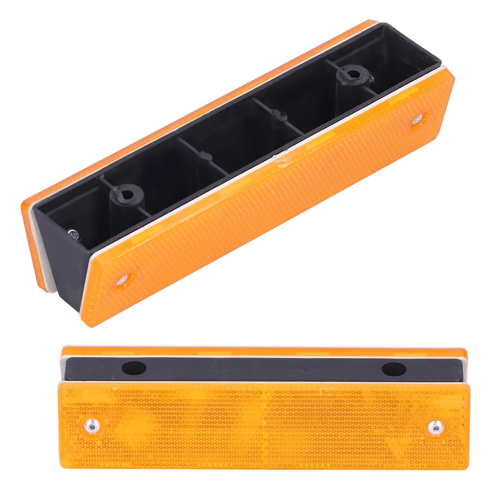 2PCS Rectangle Reflective Sign Road Stud Marker for Highway Traffic Warning Facilities(YellowYellow ) — image 3