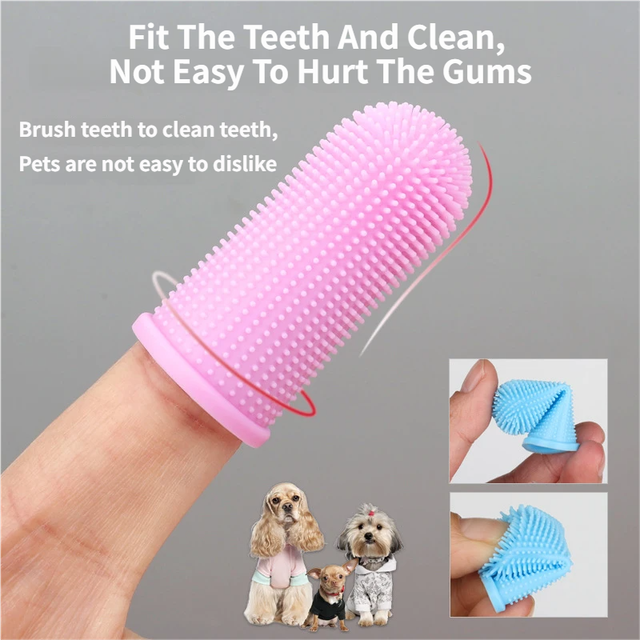 6 PCS Soft Silicone Pet Finger Toothbrush Set - 360° Gentle Dental Cleaning for Dogs / Cats' Plaque & Tartar Removal — image 3