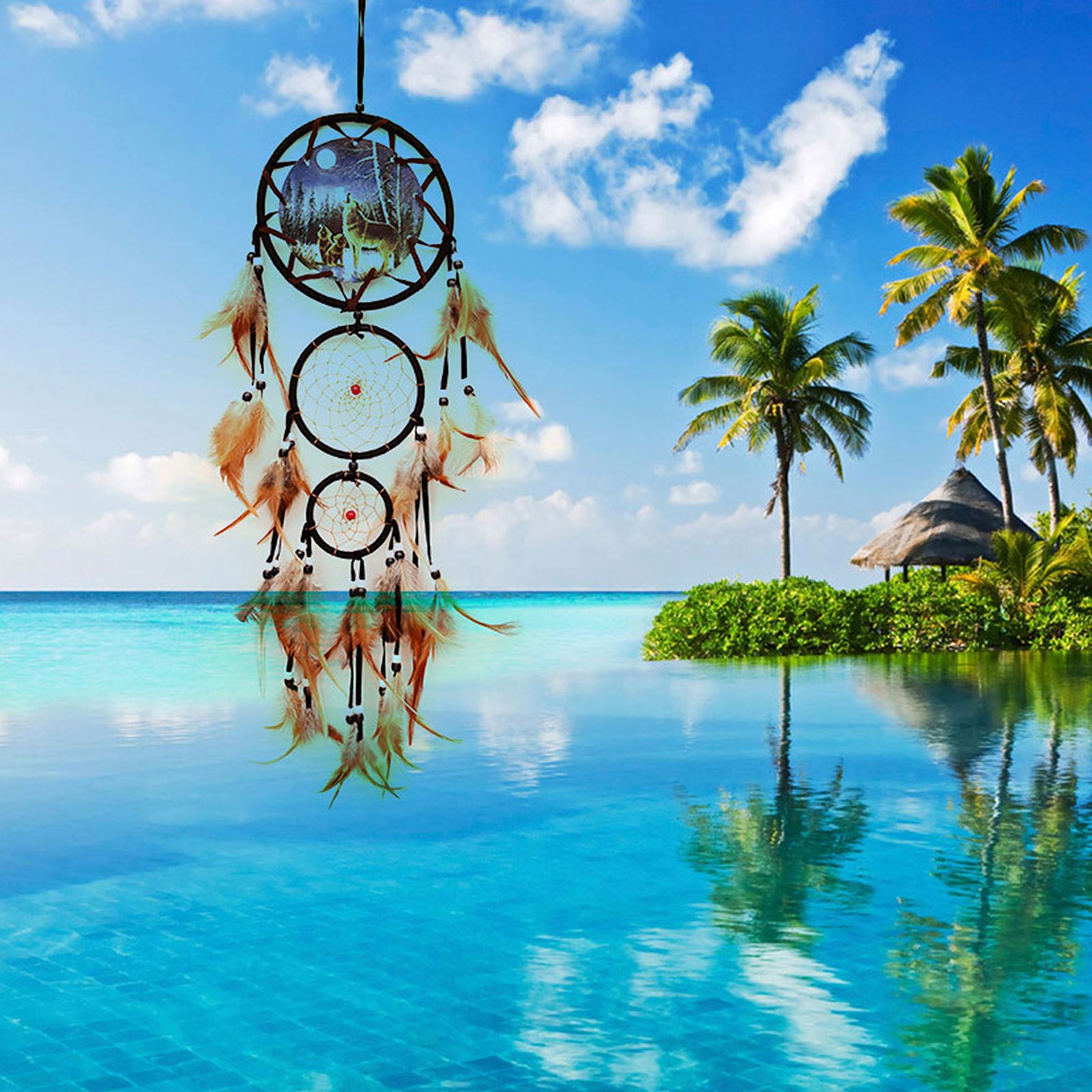 Vintage Indian Handmade Dreamcatcher Hanging Decoration Bedroom Living Room Decoration Handcraft — image 3