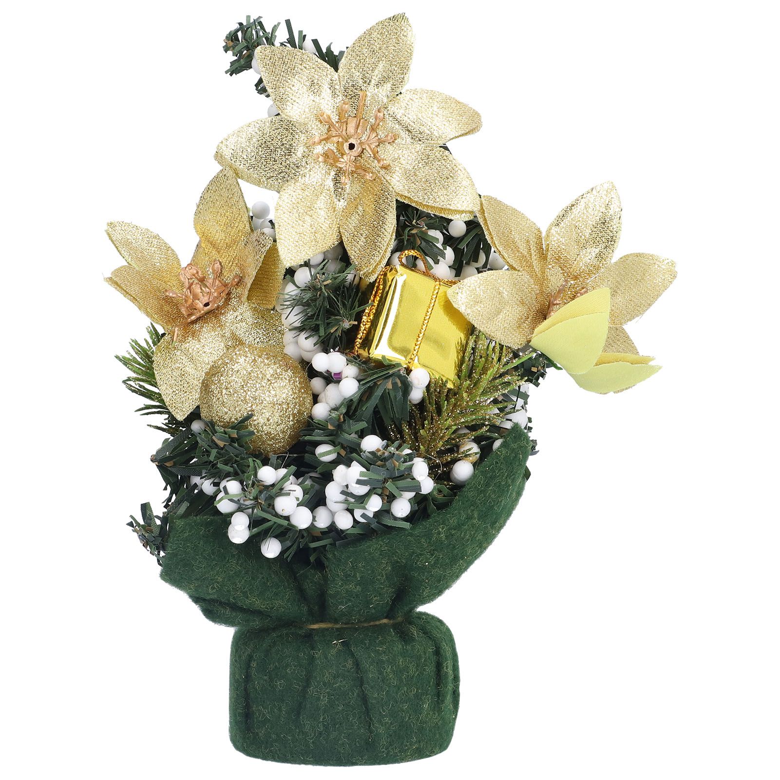 Artificial Christmas Tree Mini Exquisite Cute Bright Colors Desktop Innovative Christmas Tree OrnamentsGold โ image 5