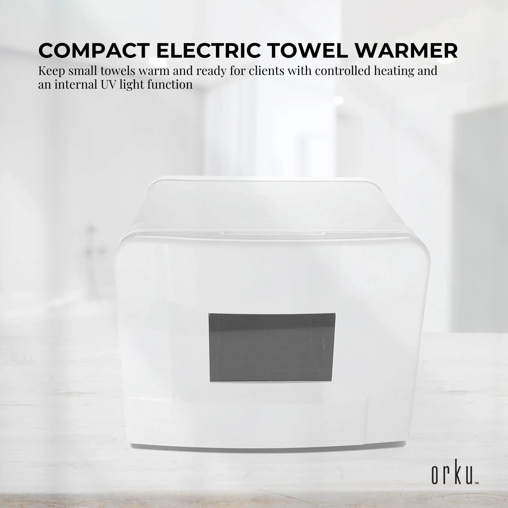 Orku 8L Electric Towel Warmer UV Cabinet Salon Spa White — image 2