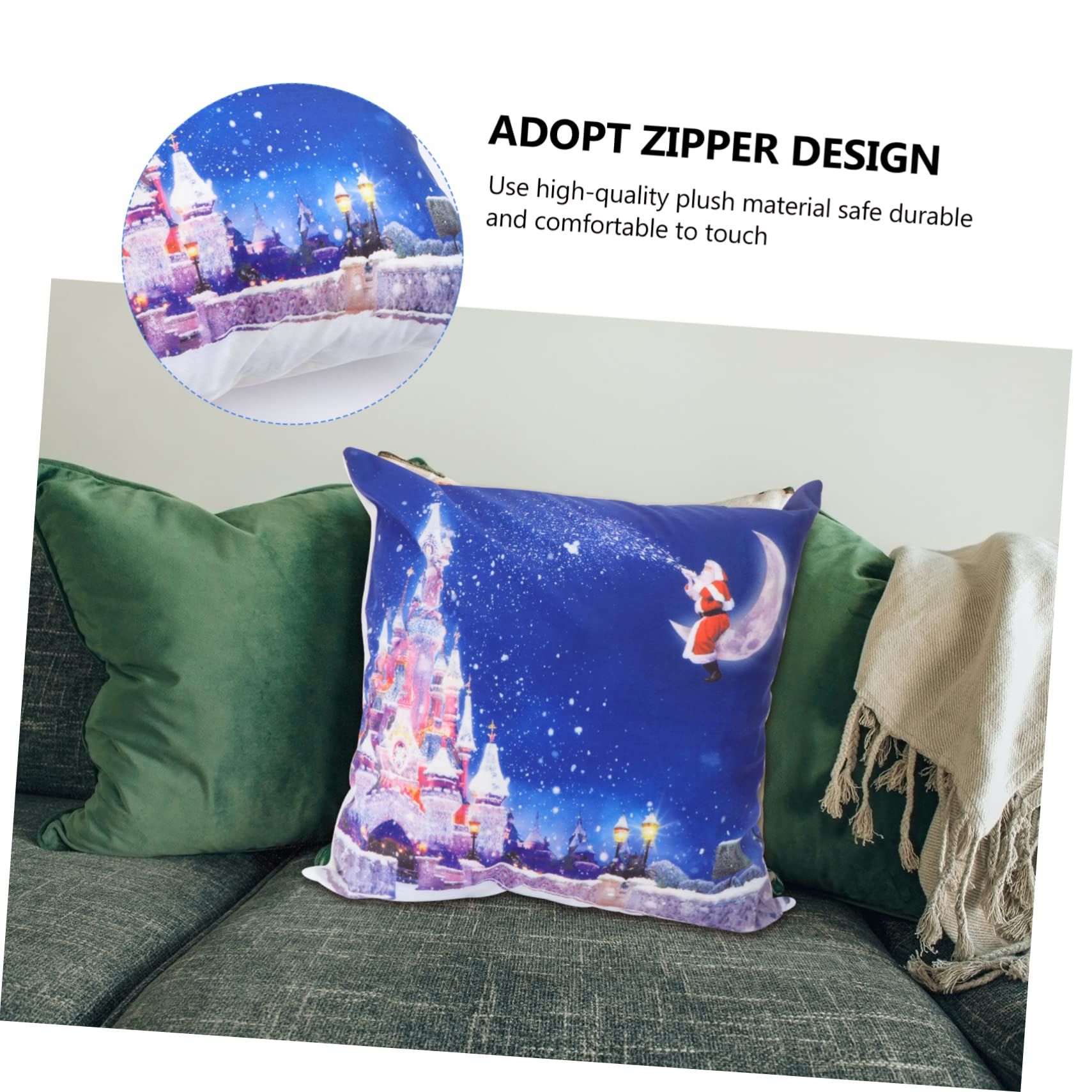 Lantern Christmas Pillow Led Lights Pillowcase Covers Christmas Plush Pillow Case Fall Decor Linen Throw Pillows โ image 2