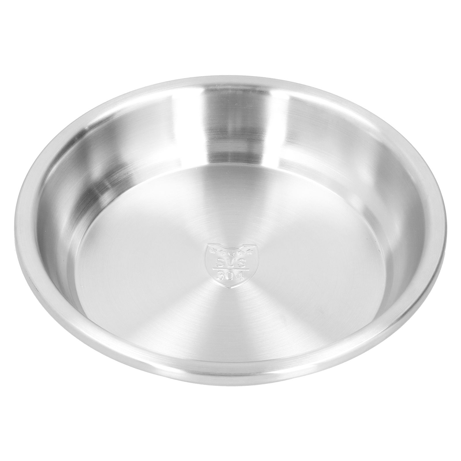 Deep Plate Stainless Steel Heavy Duty Salad Soup Serving Dish Tableware for Home Kitchen28cm — image 3